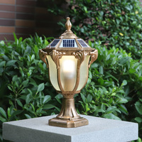 Lampe solaire d'extérieur étanche à économie d'énergie LED pour pilier, villa, ferme, jardin, paysage, portail, clôture