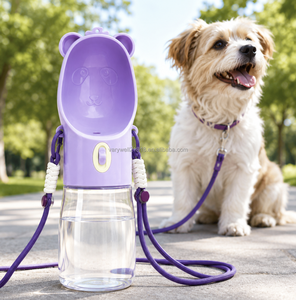 Botol Air Anjing Plastik Modern Ramah Lingkungan Portabel, Wadah Makanan Anti Bocor IPX5 Tahan Air, Tempat Makan Anjing untuk Jalan-jalan di Luar Ruangan - Product Image 2