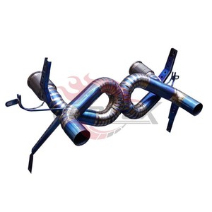 Vortex Titanium Exhaust for Lamborghini Huracan EVO STO Burnt Blue Straight Pipe Double X Pipe Catback - Product Image 2