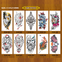 Autocollant de tatouage temporaire pour femmes et hommes, art corporel tendance, tatouage factice imperméable pour adultes