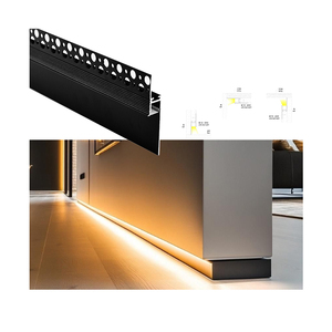Profilo LED in Alluminio da Incasso per Battiscopa, Canale LED Indiretto per Battiscopa - Product Image 1