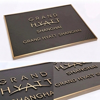 Plaque gravée en laiton massif de haute qualité, cadre décoratif personnalisé, publicité, montage mural pour voiture, affichage étanche IP65