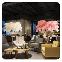 Lampes sur pied en forme de palmier pour salon, éclairage décoratif nordique, lampes sur pied modernes en plumes d'autruche pour la décoration intérieure, lamparas