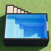 Piscine en fibre de verre FRP sur mesure de 4 m pour enfants, pour jardin, villa, usage extérieur, écologique et durable, fabricant chinois