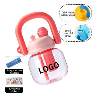 2025 Cute Kids Straw Type Eco-Friendly Large Capacity 850ml Portable Clear <b>Plastic</b> Water Bottle for Back to School - Product Image 3