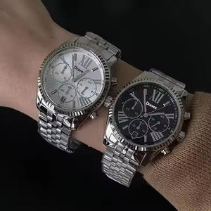 Montre à quartz personnalisée de 40 mm, ultra-fine, en acier inoxydable, avec cadran à aiguilles et chiffres romains, étanche 30M, vente en gros d'usine - Product Image 5