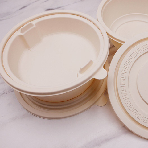 Disposable Ramen Bowls Corn Starch Soup Bowl Plastic Salad