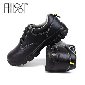 FH1961 하이 퀄리티 블랙 겨울 따뜻한 안전 신발 야외 작업을 위한 강철 발가락과 양털 안감