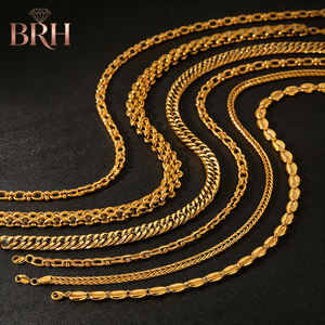 Dây chuyền mạ vàng 18K, dây chuyền thép không gỉ, dây chuyền kiểu Cuban - Product Image 3