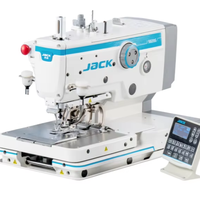 Machine à coudre industrielle informatisée à tête ronde pour boutonnières, à aiguille simple, modèle Jack JK-T9820G