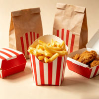 Boîtes alimentaires personnalisées avec logo, emballages à emporter, emballages alimentaires jetables, boîtes à hamburgers, boîtes à frites, directement de l'usine