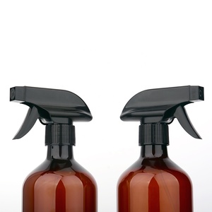 Botella de Spray Redonda Boston de 350 ml y 500 ml, Color Ámbar, PET, Libre de BPA, Recargable, con Gatillo - Product Image 3