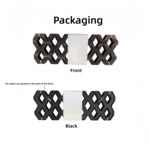 Bordure <span class=keywords><strong>de</strong></span> jardin en forme <span class=keywords><strong>de</strong></span> <span class=keywords><strong>grille</strong></span> petite et robuste, flexible, résistante aux intempéries, à emboîtement, avec des pointes d'ancrage - Product Image 4