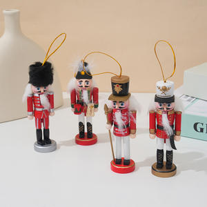 Pendentif <span class=keywords><strong>soldat</strong></span> casse-noisette rose personnalisable de 4 pieds fait à la main ornement d'arbre de Noël décoratif créatif forme de poupée - Product Image 4