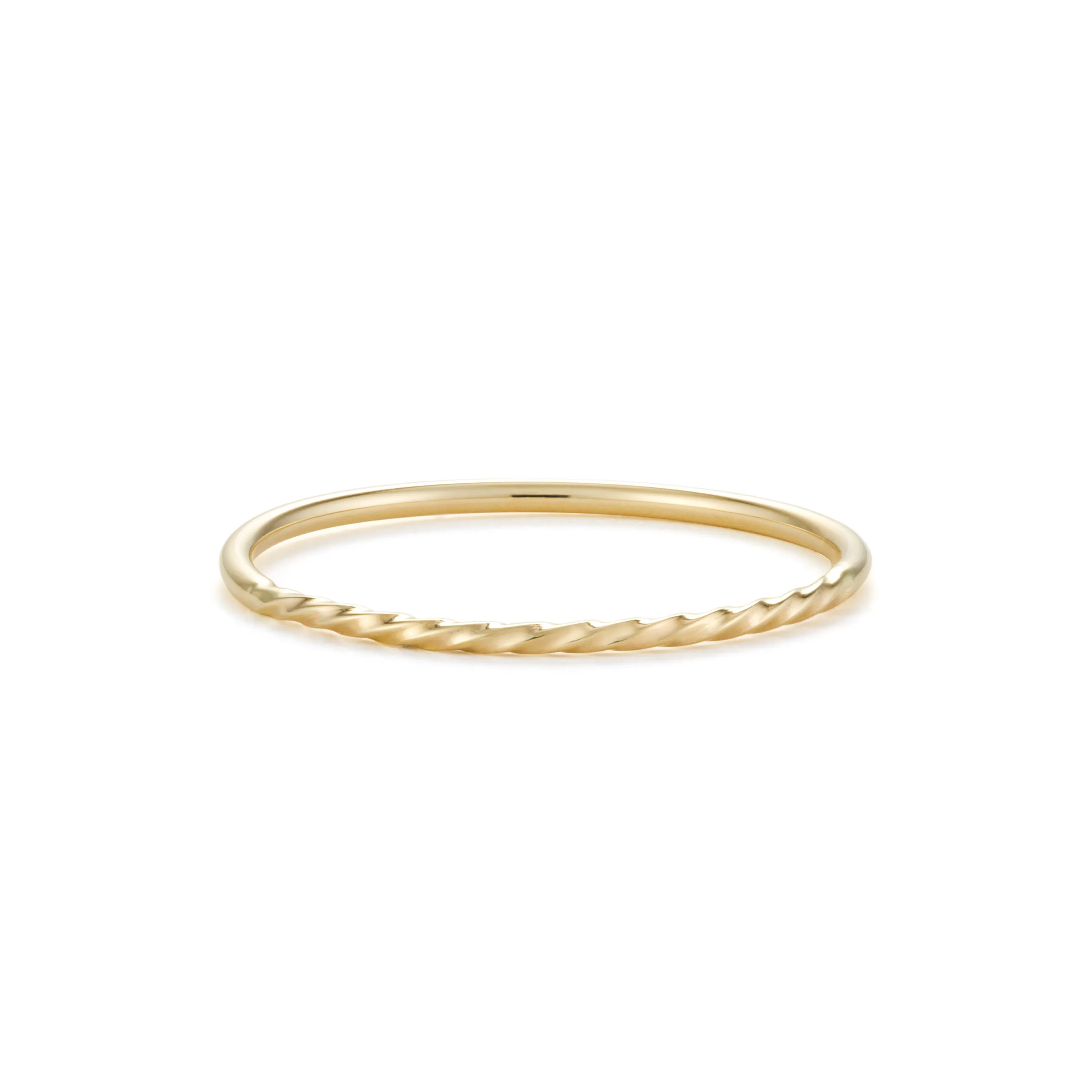 Simple Fashion Yellow Gold Color Ring Jewelry For Women Gift 14K Solid Gold Ring