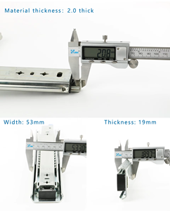 Rodamiento de bolas de cierre suave de 53mm, resistente, 120 kg, canal telescópico, muebles, armario de cocina Hardwar, caja de herramientas, cajón, riel deslizante - Product Image 3