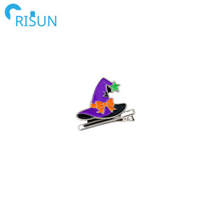 Horquilla de calabaza de Halloween de Metal al por mayor, pinza de pelo con logotipo personalizado, sombrero fantasma, Araña, horquillas, pinzas de pelo <span class=keywords><strong>para</strong></span> mujer, regalo - Product Image 4