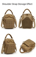 Sac de poitrine tactique Molle découpé au laser à une épaule avec fermeture à glissière Doublure en polyester Style tendance