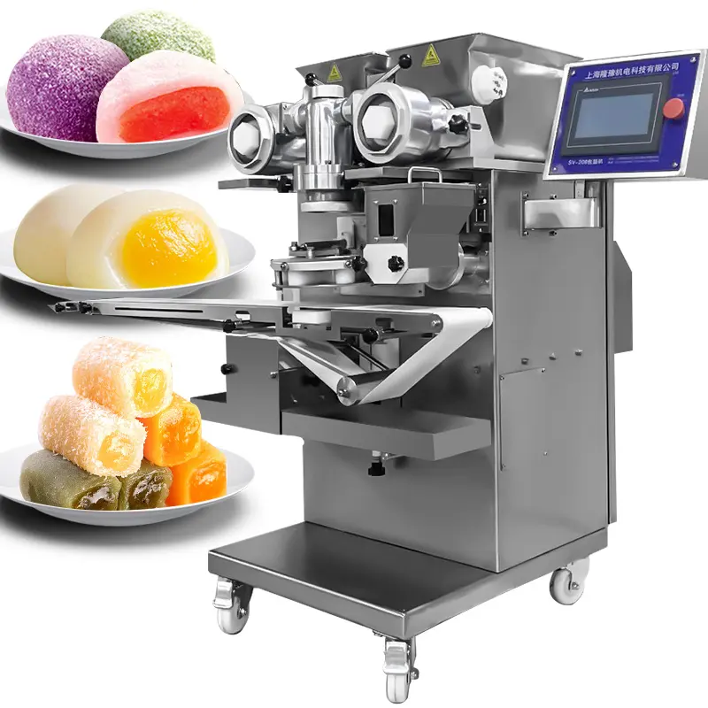 상업적인 아이스크림 떡 기계를 위한 자동적인 Mochi/채워진 음식 Encrusting 배열 기계