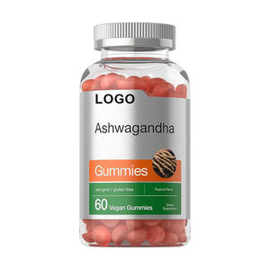 Gomitas de Extracto de Raíz de Ashwagandha Naturales Veganas de Marca Privada OEM - Suplemento Energético y para la Salud con Certificación GMP de Grado Alimenticio, 60 Unidades - Product Image 1