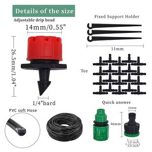 Kit d'irrigation goutte à goutte avec tuyau de 1/2 pouce et goutteur à 8 trous, système d'arrosage automatique pour jardin - Product Image 2