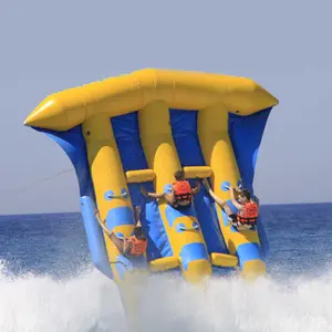 מתנפח 5 אנשים סופגנייה סירת נסיעה Towable מים סירת לטוס צינור עבור מים ספורט משחקים