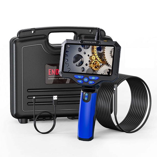 T28 Handheld Video Borescope 8mm 5.5mm Camera 1920*1080P FHD Dual Lens 5" Screen Industrial Inspection Endoscope Camera