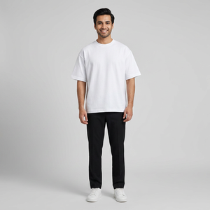 Sudadera de Lujo de Algodón 100% Tejido Grueso de 350G con Hombros Caídos, Cuello Personalizado, Liso, Transpirable y de Alto Peso - Product Image 1
