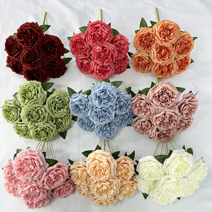 Nouvelles fleurs artificielles Austin en soie pour décorations de mariage, studio photo, décoration de table à la maison, rose, orange, blanc, bleu, rouge - Product Image 2
