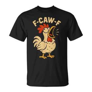 Camiseta F Caw F Chicken Rooster para mujer, diseño divertido de animales de granja - Product Image 1