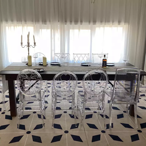 Silla <span class=keywords><strong>de</strong></span> apilamiento <span class=keywords><strong>para</strong></span> eventos, respaldo completo, línea Vertical, Prisma, cristal acrílico, hielo - Product Image 1