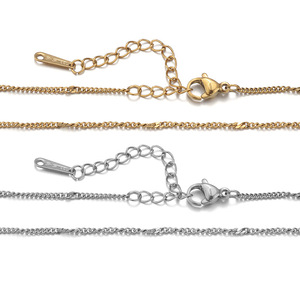 Collar de Acero Inoxidable, Chapado en Oro de 18k, Cadena de Clavícula de Acero Titanio en Forma de U, Accesorio de Joyería para Regalo - Product Image 3