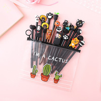 Stylo Gel Silicone Kawaii Style Coréen Animaux Mignons Créatif Dessin Animé 0.38mm Stylo Signature pour École Bureau Fournitures de Papeterie en Gros