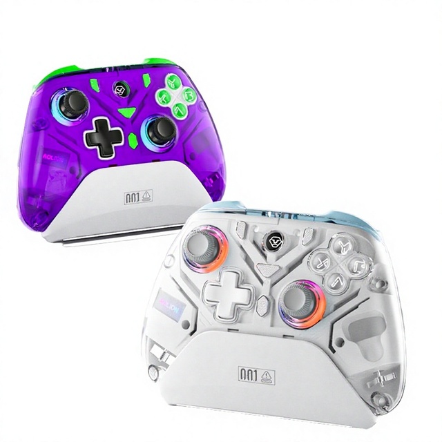 Aolion K10 Wireless BT Game Controller Six Axis Gyroscope Turbo Linear Buttons Ergonomic Joystick for Switch2 Mobile PC Xbox
