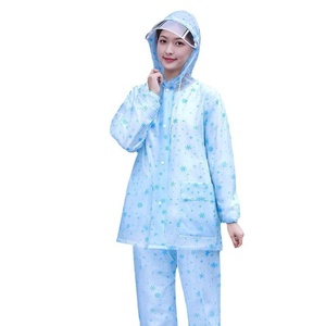 Ensemble imperméable et pantalon de pluie en PVC pour <span class=keywords><strong>femme</strong></span>, entièrement enduit de colle, épaissi, anti-tempête, pour cueillette de thé, pêche, tourisme, <span class=keywords><strong>moto</strong></span> - Product Image 5