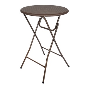 Tavoli alti alti in plastica HDPE rotondi da 80cm per esterno, pieghevoli tavoli da Cocktail alti da tavolo pieghevole portatile - Product Image 1