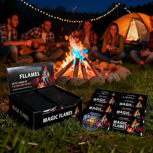 Flammes Colorées pour Feux de Camp et Brasiers Magiques Mystiques 15g 25g 30g pour Toutes les Célébrations Festives - Product Image 1