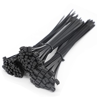 Attaches de câbles en nylon autobloquantes réutilisables certifiées ROHS 4,8 mm x 350 mm Noir Blanc ZHE
