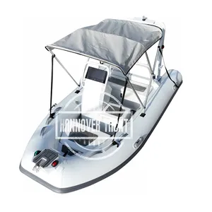 2024 Sản phẩm mới rhib360 hypalon/PVC đôi hull sợi thủy tinh đánh cá Inflatable thuyền để bán