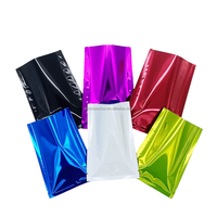 Sacs en Mylar métallisé argenté à ouverture supérieure, sachets sous vide thermoscellables avec encoches de déchirement, pochettes plates en aluminium pour l'emballage alimentaire des biscuits