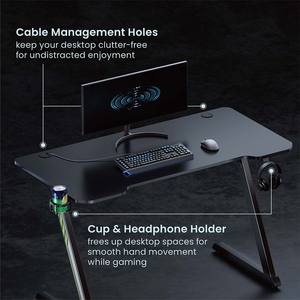 <span class=keywords><strong>Bureau</strong></span> <span class=keywords><strong>de</strong></span> jeu ergonomique GMD02E-1 <span class=keywords><strong>de</strong></span> haute qualité, vente en gros, <span class=keywords><strong>bureau</strong></span> d'ordinateur PC <span class=keywords><strong>de</strong></span> jeu pas cher avec pieds en Z rouges, table <span class=keywords><strong>de</strong></span> jeu noire - Product Image 2