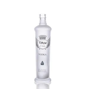 Botella de vodka esmerilada rusa de 500ml con logotipo personalizado