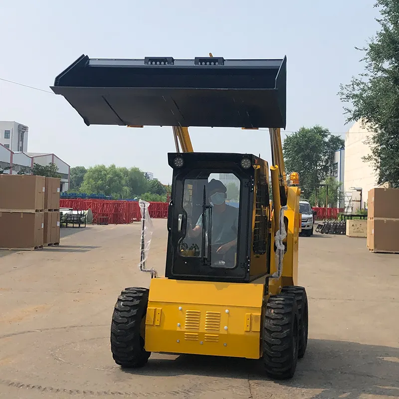 Fabricação chinesa mais confiável skid steer 300kg 600kg 1200kg mini pequeno skid steer loader com acessório opcional