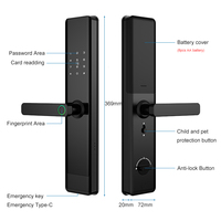 Serrure de porte intelligente à empreintes digitales avec application de contrôle à distance Tuya Ttlock sans clé haute sécurité avec mortaise 24*240