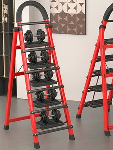 <span class=keywords><strong>Escalera</strong></span> Plegable Multifuncional para Interiores de Alta Calidad, Telescópica, Ligera, Reforzada, de 3 a 6 Peldaños, Tipo A - Product Image 3