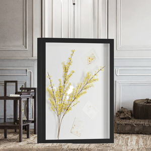 <b>Black</b> European Style Dried Flower <b>Photo</b> <b>Frame</b> Front Opening Real-glass 8*10 Inch Shadow Box Lovers Gifts MDF Letterpress Printed - Product Image 2