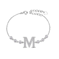 925 Sterling Silver Bead Link Chain Charm Jewelry Bracelet pour femmes adolescentes