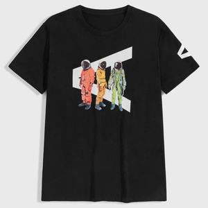 Camiseta de Algodón Orgánico Oem 2020, Camiseta Informal de Moda para Hombre, Camiseta de Manga Corta con Estampado Gráfico, Tela de Algodón - Product Image 2