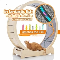 Roue de chat Arbre à chat Roue d'exercice Course à pied Spinning Scratching Escalade Intérieur Moderne Grand espace Premium Bois de bouleau