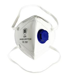 Masque respiratoire FFP2 NR avec valve, tissu non tissé 3 couches, jetable, pour la protection contre la poussière et les gaz nocifs - Product Image 1